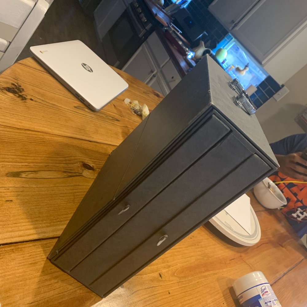 Empty coloring case, it has set up to where you can draw at an angle.